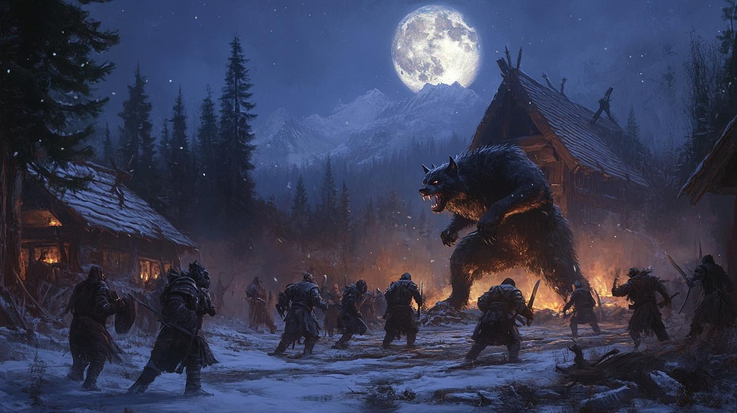 werewolves fight the village