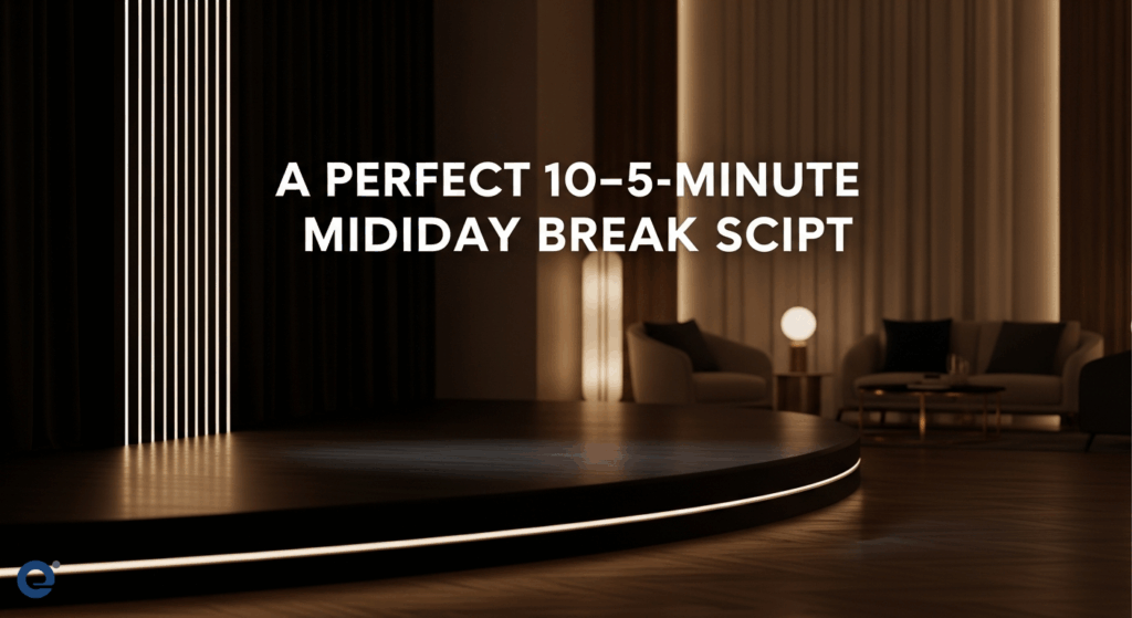 Kịch bản MC 10-15 phút giờ nghỉ trưa hoàn hảo