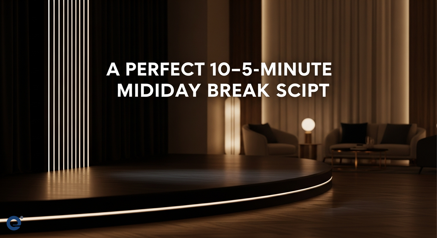 Kịch bản MC 10-15 phút giờ nghỉ trưa hoàn hảo