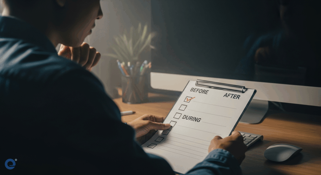 Mật ước an toàn 24 giờ: Check-in trước, giữa, sau